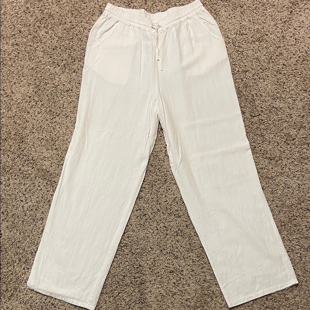 White Linen Pants